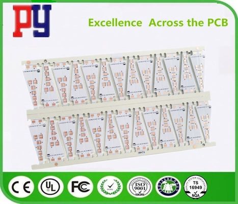 China Prototypes Single Sided PCB Board White Solder Mask LED Lights PCB With Aluminum Base manufacturer