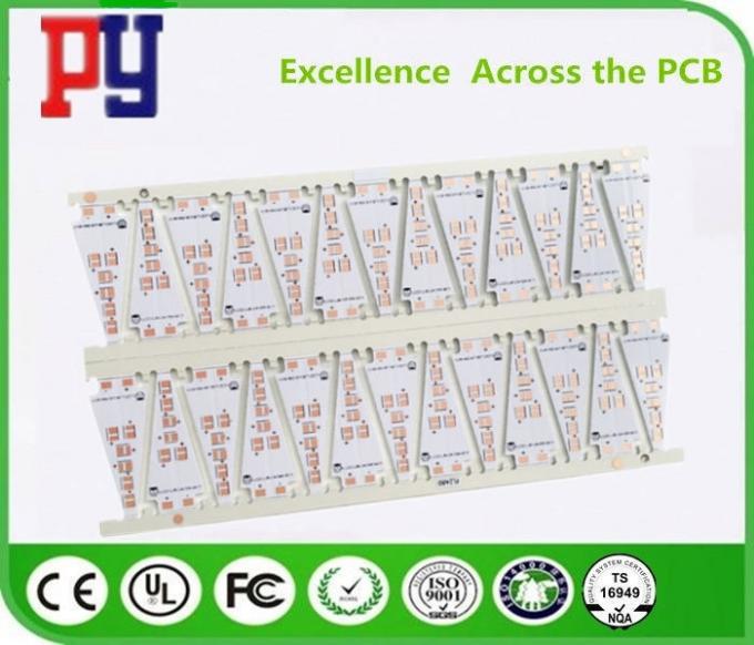 Prototypes Single Sided PCB Board White Solder Mask LED Lights PCB With Aluminum Base