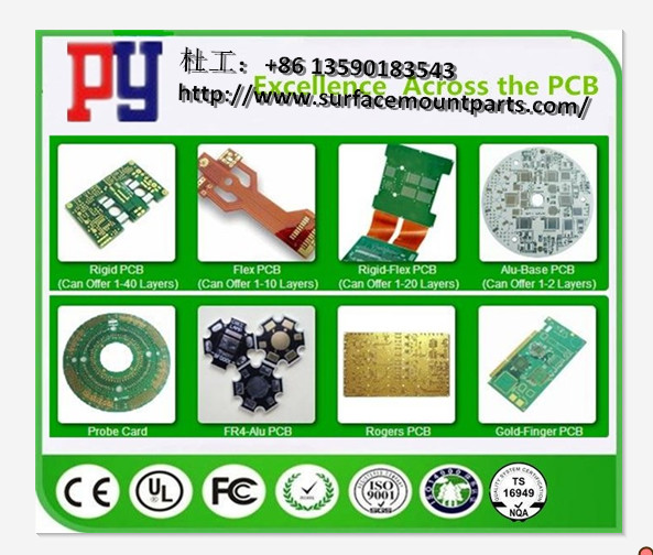 Rigid Fr4 Printed Circuit Board 1.6mm Thickness Double Side 4mil Hole Size