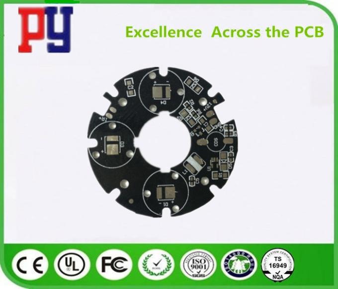 Led Lighting Double Sided PCB Board Prototypes Aluminum Black Solder Mask HASL Surface