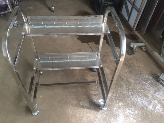 Stainless Steel SMT Feeder Storage Cart For JUKI Pick And Place Equipment factory