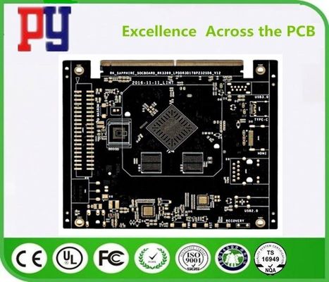 8 layer circuit board  black  fr4  1OZ   Multilayer PCB Board   HDI factory