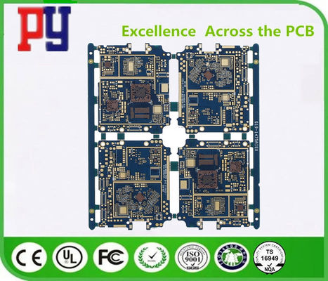 94v0 Blue 10 Layers HDI Rigid PCB Printed Circuit Board factory