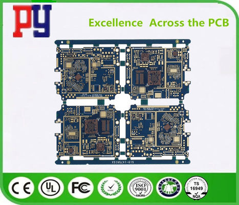 94v0 Blue 10 Layers HDI Rigid PCB Printed Circuit Board factory