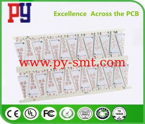 Prototypes Single Sided PCB Board White Solder Mask LED Lights PCB With Aluminum Base factory