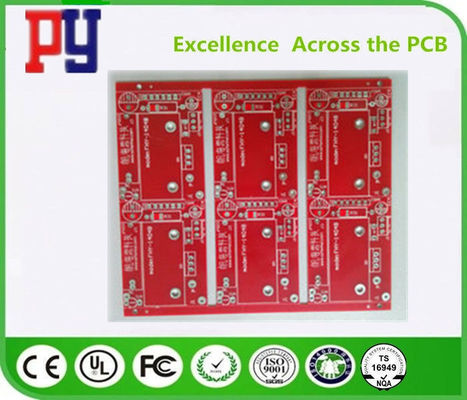 Red Solder Mask Electronic Circuit Board Assembly , Double Sided Pcb Board 2oz factory