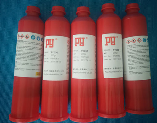 Red Plastic SMT Solder Paste 120-150 Degree UV Adhesive Glue For Posts 200G factory